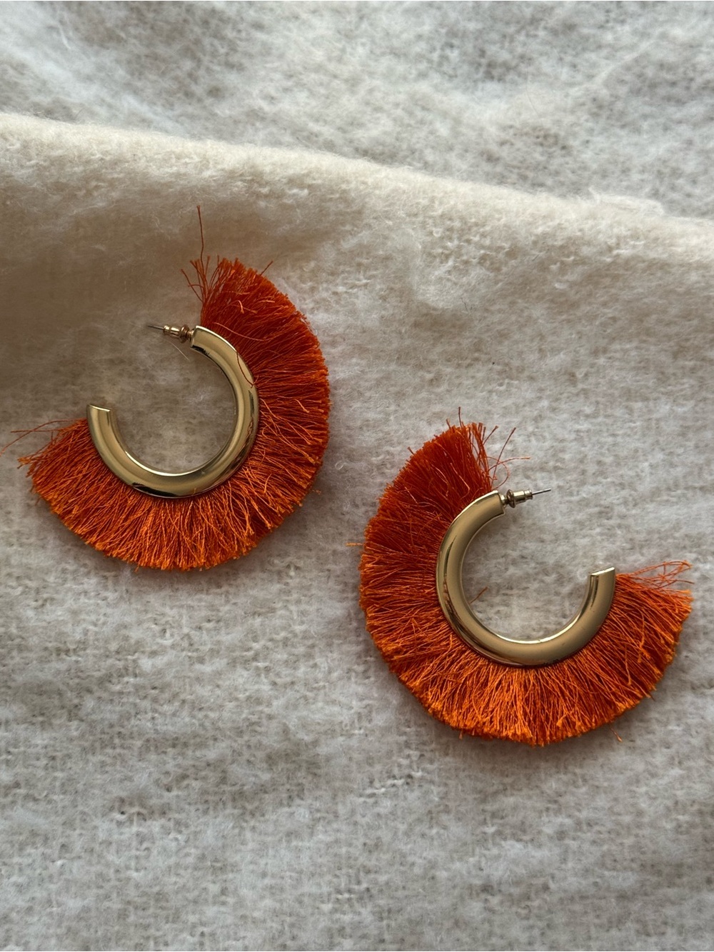 ZARA Fringe Hoop Earrings
